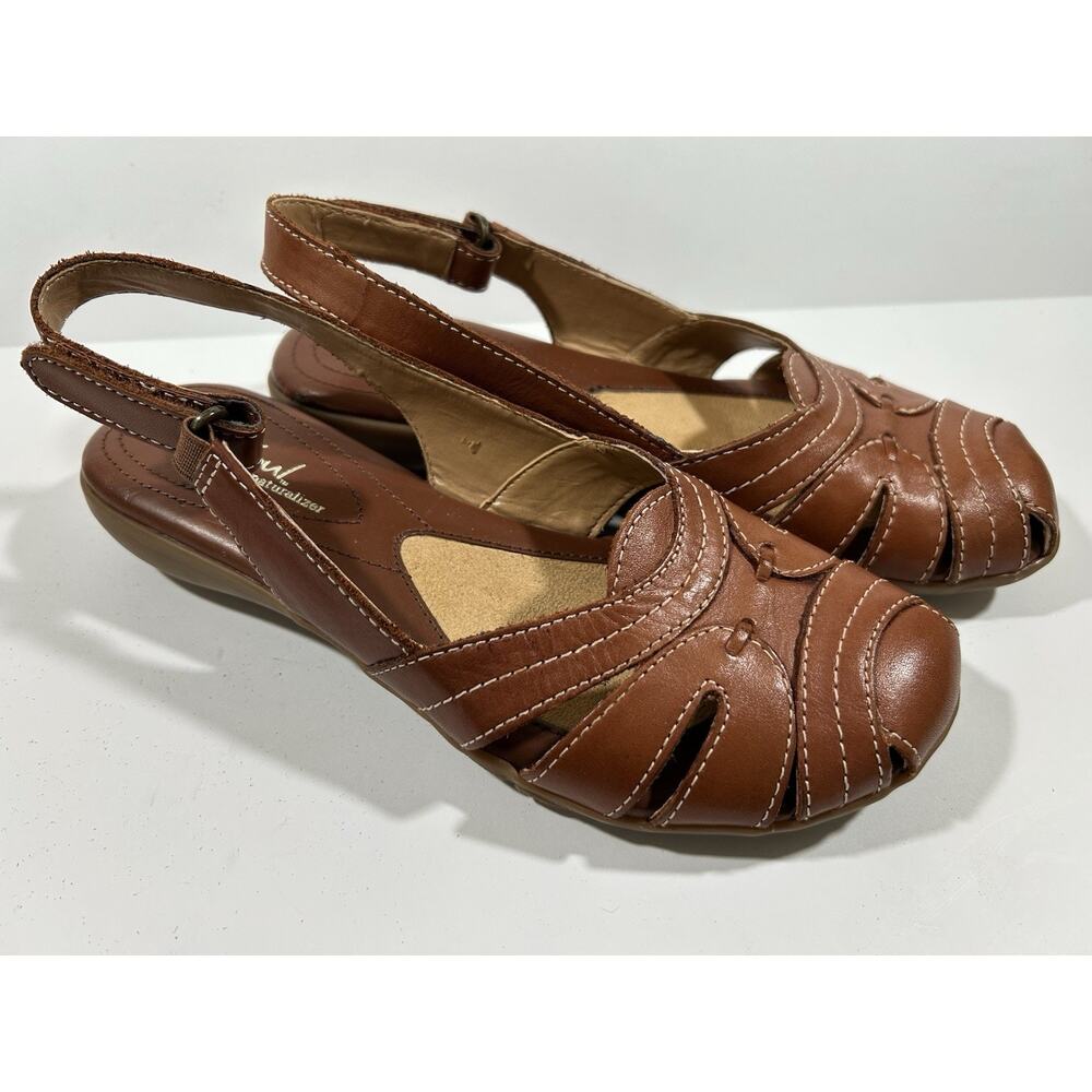 Natural Soul by Naturalizer Women’s Cayenne Cognac Slingback Sandals Size US 6M